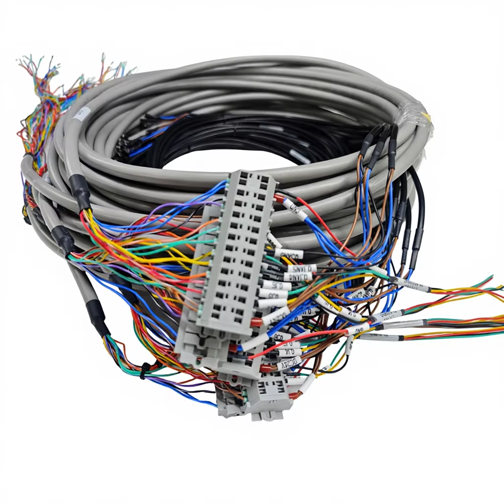 Custom Length 400MM 450MM 500MM Multi-Core Terminal Block Copper Wiring Harness,