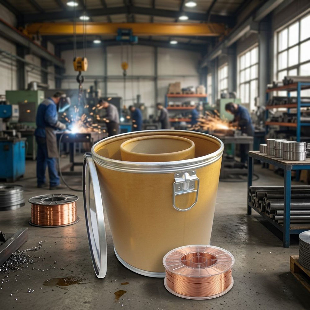 Heavy-Duty 250kg Welding Wire Drum – Moisture-Proof Sealed Steel/Kraft Bulk Wire