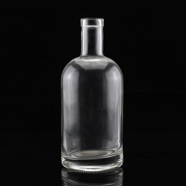 Industrial Vodka Clear Glass Bottle with Short Neck and Fat Body 500ml 750ml
