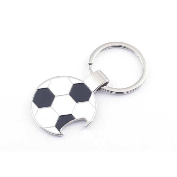 Souvenir Engraved Metal Keychains One Or Double Side Football Shape