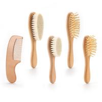 Modern Brush Brush de Cabra Brush de madeira e penteado para recém-nascidos