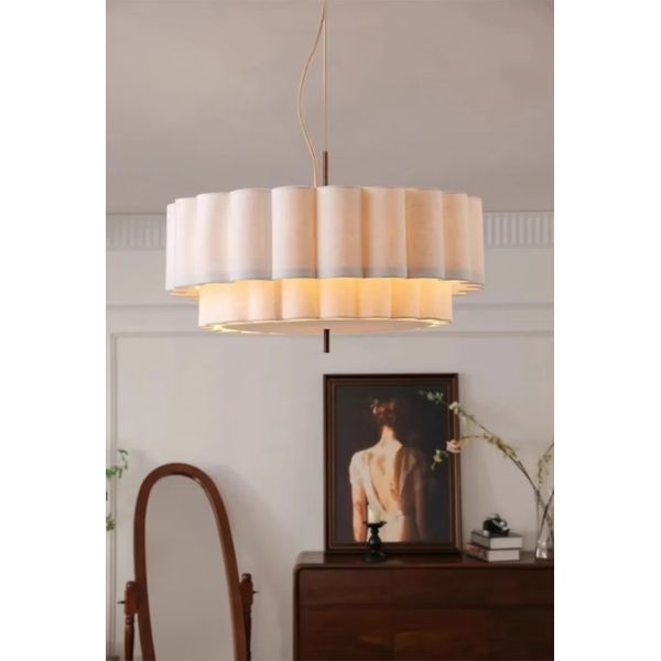 Indoor Lighting Fixtures Home Pendant Lights Retro Wabi Sabi Fabric Chandeliers (WH-VP-302)