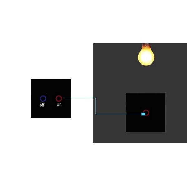 Wireless remote control switch, rf remote control Light switch 220V 1/2/3 Gang Smart Switch with Luxury Glass Panel