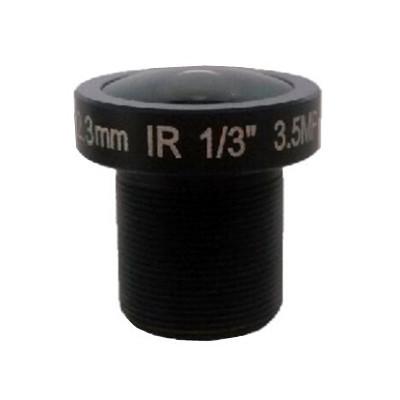 1/3 2.3mm 3.5Megapixel M12x0.5 S-mount 172degree wide angle prime lens for 1/3 1/4 sensors