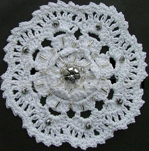 vintage crochet cup mats round motif doilies Crochet Applique headband flowers boutique
