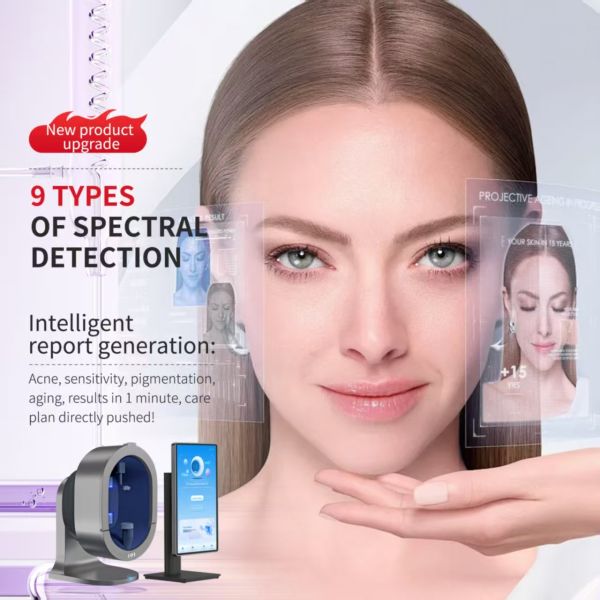 2in1 Intelligence Full Facial Detection Scalp Scanner 3D AI Facial Skin Analyzer