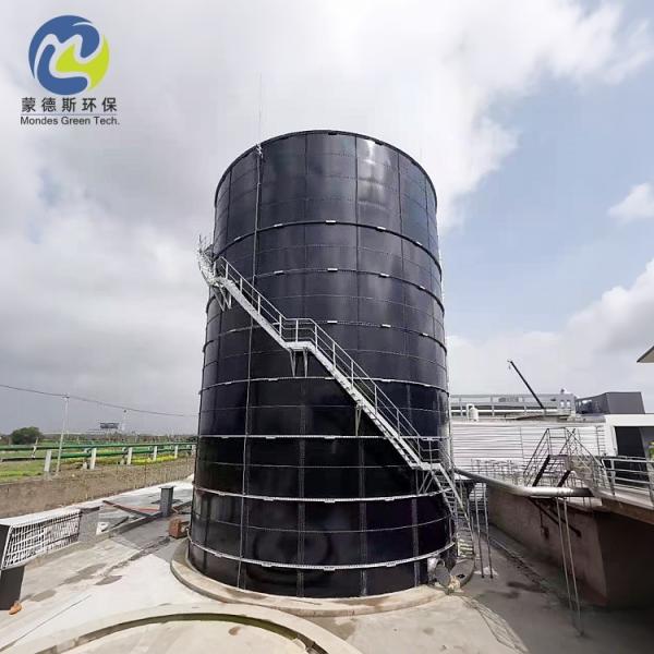 Glass Lined Bolted Steel Water Storage Tanks , Enamel Lined Steel Tank 20 M3-20000 M3