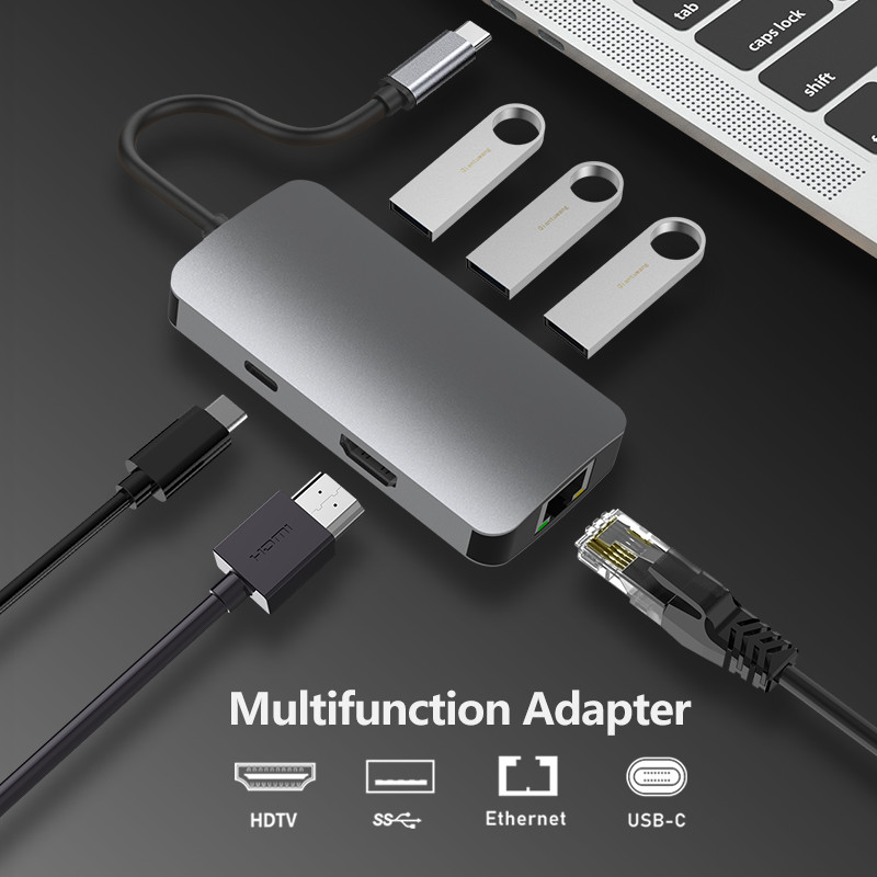 Многофункциональный адаптер Micro USB C для HDTV адаптер USB C для проекции Mac TV