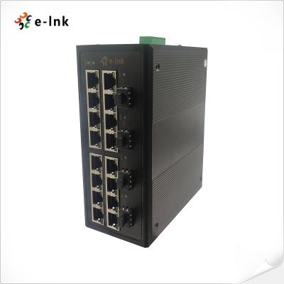 Montagem industrial controlada portuária do trilho do ruído do gigabit do Sfp do interruptor do ponto de entrada 16