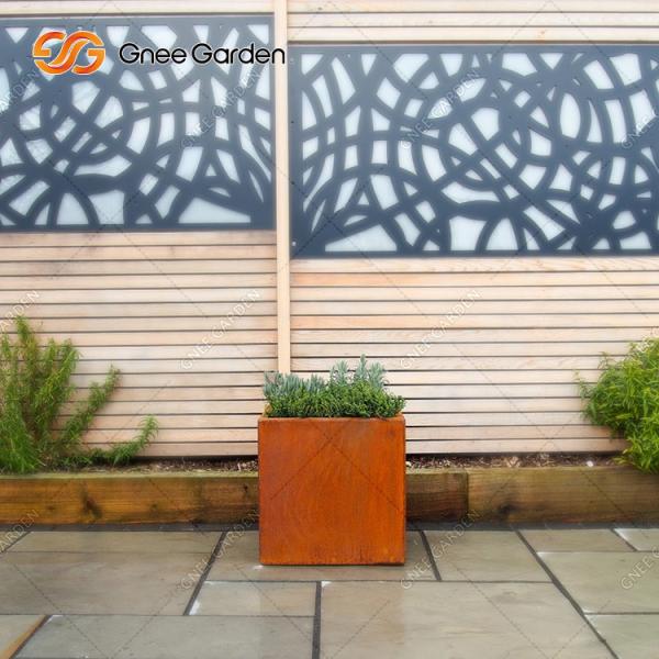 Rust Metal Hanging Wall Planter Corten Steel Flower Box