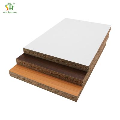 SUNHOUSE Melamine Particleboard 1220X2440mm 15mm 18mm For Furniture Interior