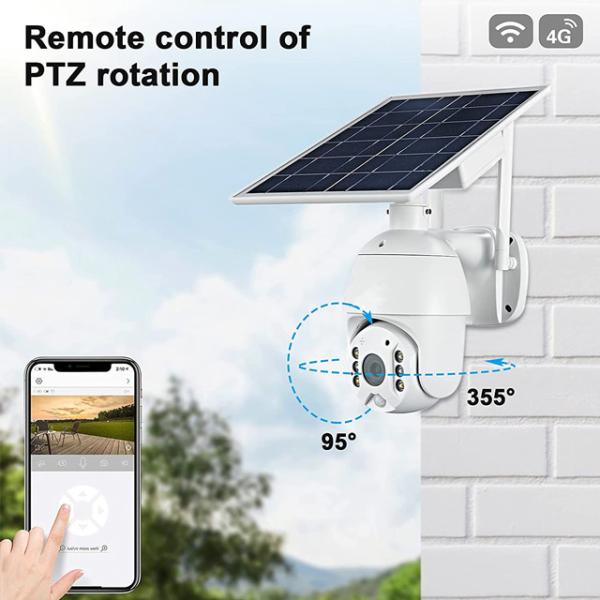Network AI Human Body DetectionTuya Smart Camera Solar IP66 Waterproof 1080 HD PIR Camera