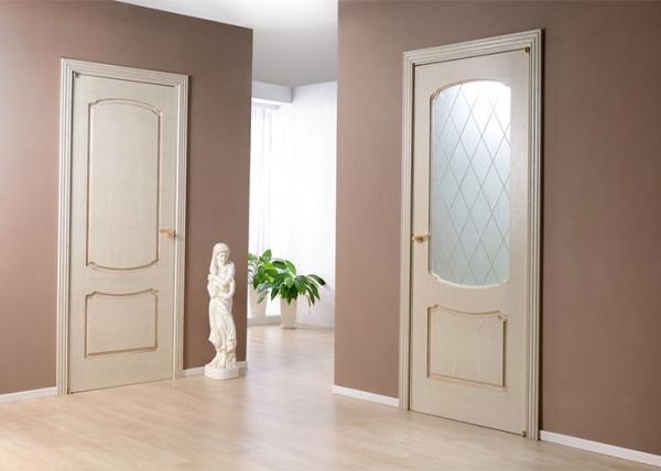 MDF Painting Surface Single Swing Door , Customized Size Interior Wood Doors