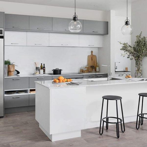 Luxury Furniture New Designs Modern Kitchen Cupboard Cabinet PVC Countertop