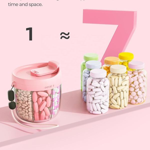 Custom Container 150Ml Red Pink Empty Supplement Vitamin Capsule Pill Plastic Bottle for Packaging