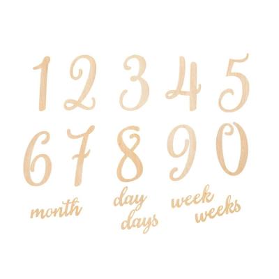 Reusable Baby Wooden Milestone Blocks Newborn 2 Month Old Milestones