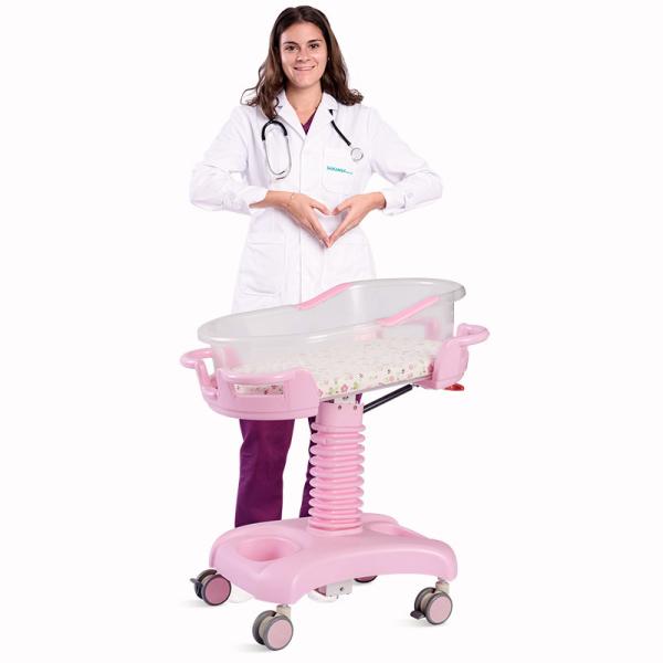 Hydraulic Multifunction Adjustable Newborn Medical Bed ICU Children Pediatric Bed ABS Plastic Baby Hospital Crib