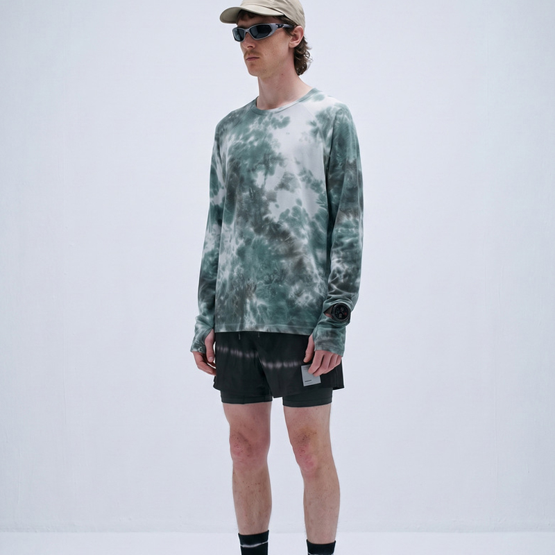 Custom OEM ODM Tie‑Dye Crew Neck Long Sleeve Sport T‑Shirt, Unisex S‑XL