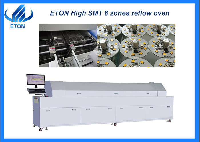 Отсутствие шага топления печи Reflow рельса SMT руководства 8 поясом сетки зон 450mm