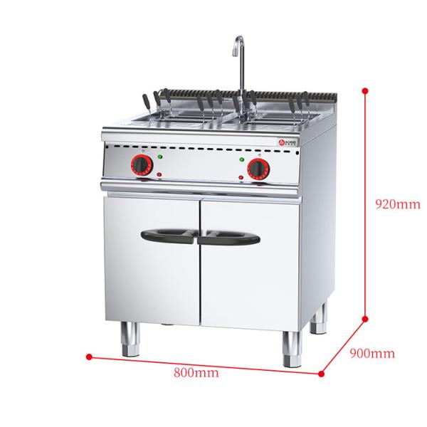 Kitchen Electric Noodles Cooker Machine With Cabinet for Commercial Pasta Cooking 18KW