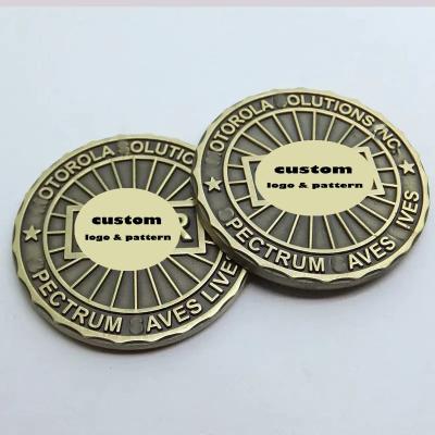 Design gratuit de haute qualité de collection de métal artisanal double pièce blanche personnalisé souvenir cadeau Challenge pièce d'or
