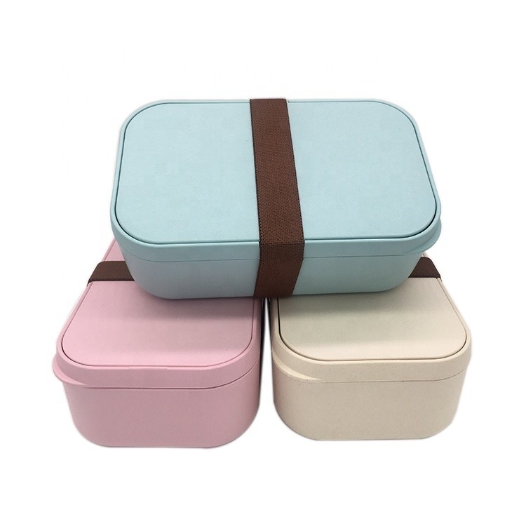 Kid Children Lunch Box Bento with Bamboo Fiber One Layer and Cutlery Dishwasher Safe