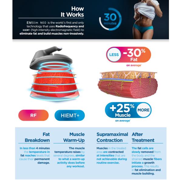 2/4 Handles Emslim Nova Machine Automatic Body Slimming Equipment 2800w