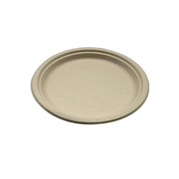 Eco Friendly 6 Inch 50pcs/Bag Sugarcane Fiber Plates