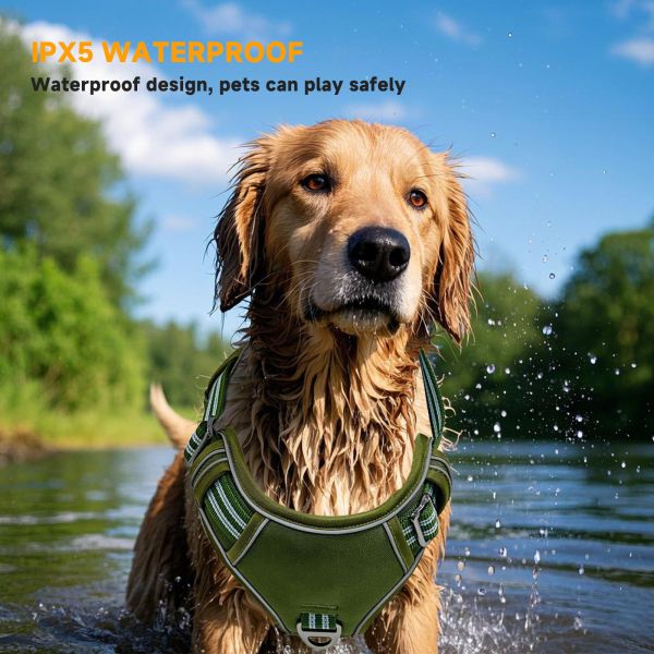 Solar Powered Rechargeable Pet GPS Tracker with GPRS Real-Time Tracking IP67 Waterproof Outdoor Dog Health Monitor Nylon Collar