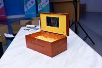 HD LCD Screen Video Gift Wooden Box OEM for promotional marketing