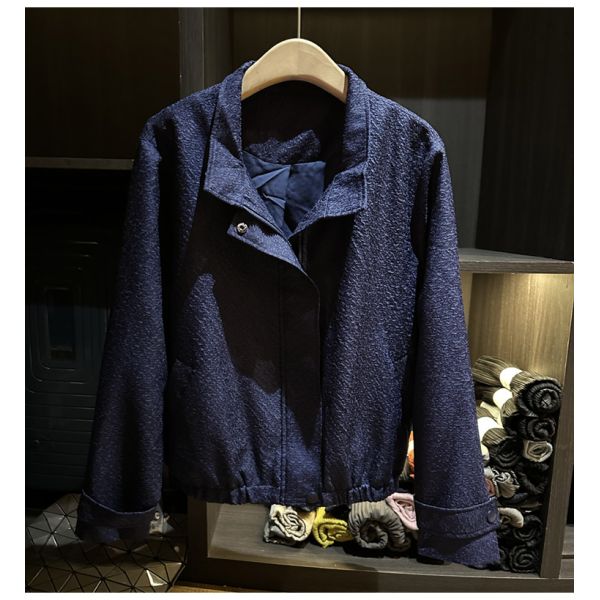 Temperament Short Jacket Jacket for Women 2025 Autumn New Korean Edition Fashion Solid Color Collar Loose  Coat