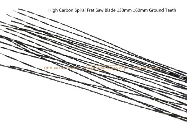 High Carbon Spiral Fret Saw Blade 130mm 160mm Ground Teeth,Carving Hole on Wood or PVA for Ads