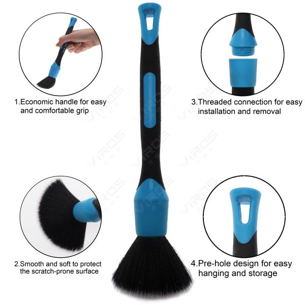 Brush de tapicería de automóviles de microfibra para limpieza interior