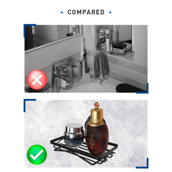 Всасывание установило Caddies ливня нержавеющей стали, держатель блюда мыла черноты WGO