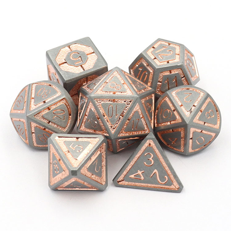 Hot Sale Zinc Alloy Metal Dice Set - Multi-color Optional Polyhedral Dice for DND Games in 14-20mm Size