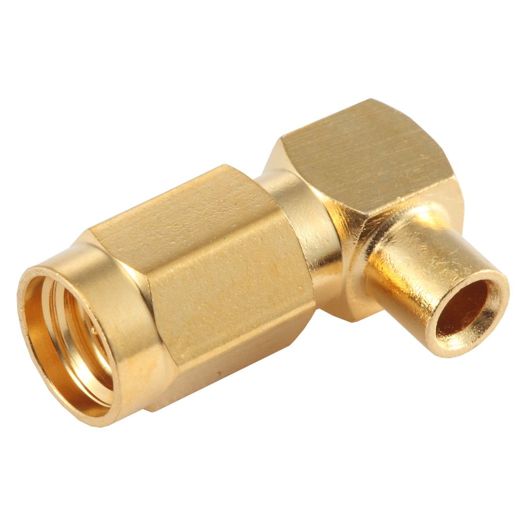 SSMA RF Connector Male Crimp Type for RG316 RG174 Coaxial Cable with DC-35GHz Frequency Range, IP67 Waterproof Sealing, and Gold-Plated Brass Contact
