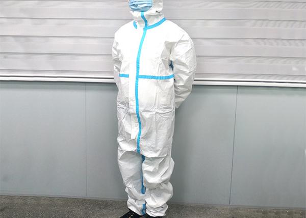 Non Woven Disposable Protective Suit Virus Surgery Hooded Disposable Coveralls CE