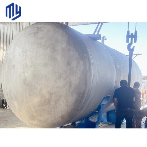 Bateria de recepção de ar horizontal de aço inoxidável para armazenamento de líquidos resistente à corrosão