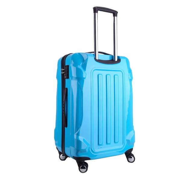 Unisex TSA Lock Luxury Urban Hard Carry-On Trolley Luggage Black Infant Plastic Suitcases with Scratch-Resistant Surface