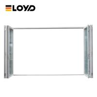 3 paneles puerta de pantalla plegable acordeón aluminio puerta de vidrio plegable patio
