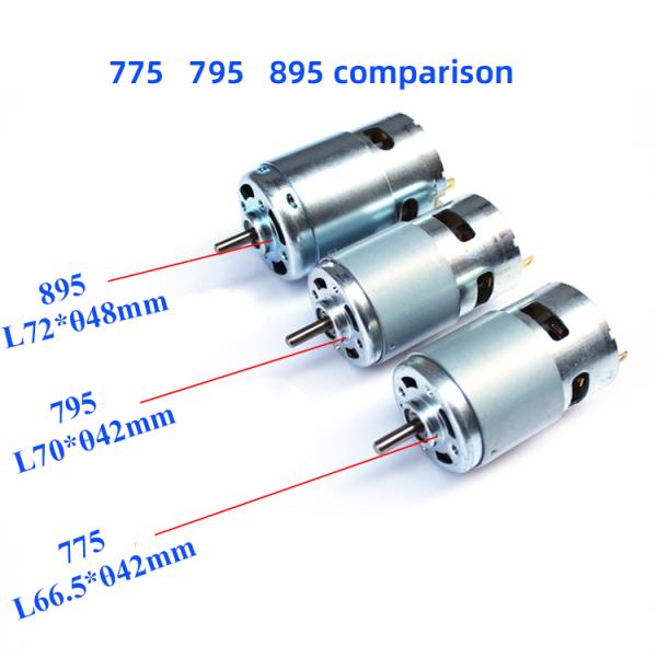12V 24V Dual Ball Bearing Brushed DC Motor 895 775 795 High Power 300W For Power Tool
