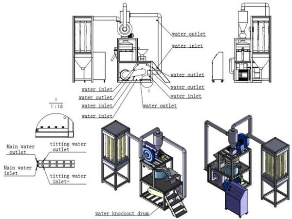 pó plástico do PVC Pulveirzer de 500kg/H 50Hz micro que faz o moinho de moedura SUS304 da máquina