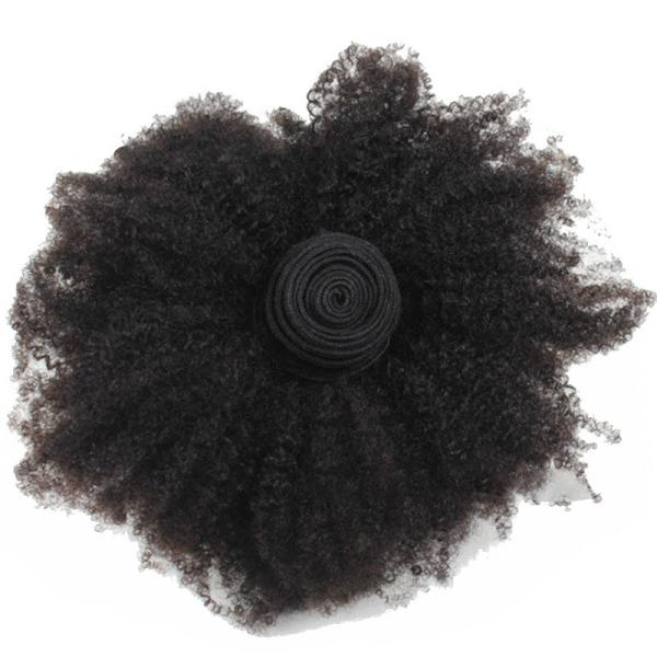 12 A Grade 1B Natural Color Remy Raw Virgin Brazilian Afro Kinky Curly Clip-in Hair