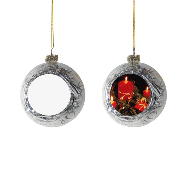 Sublimation Christmas Ball Personalized Custom Printing 8CM Glass Christmas Ball Ornaments Sublimation Blank