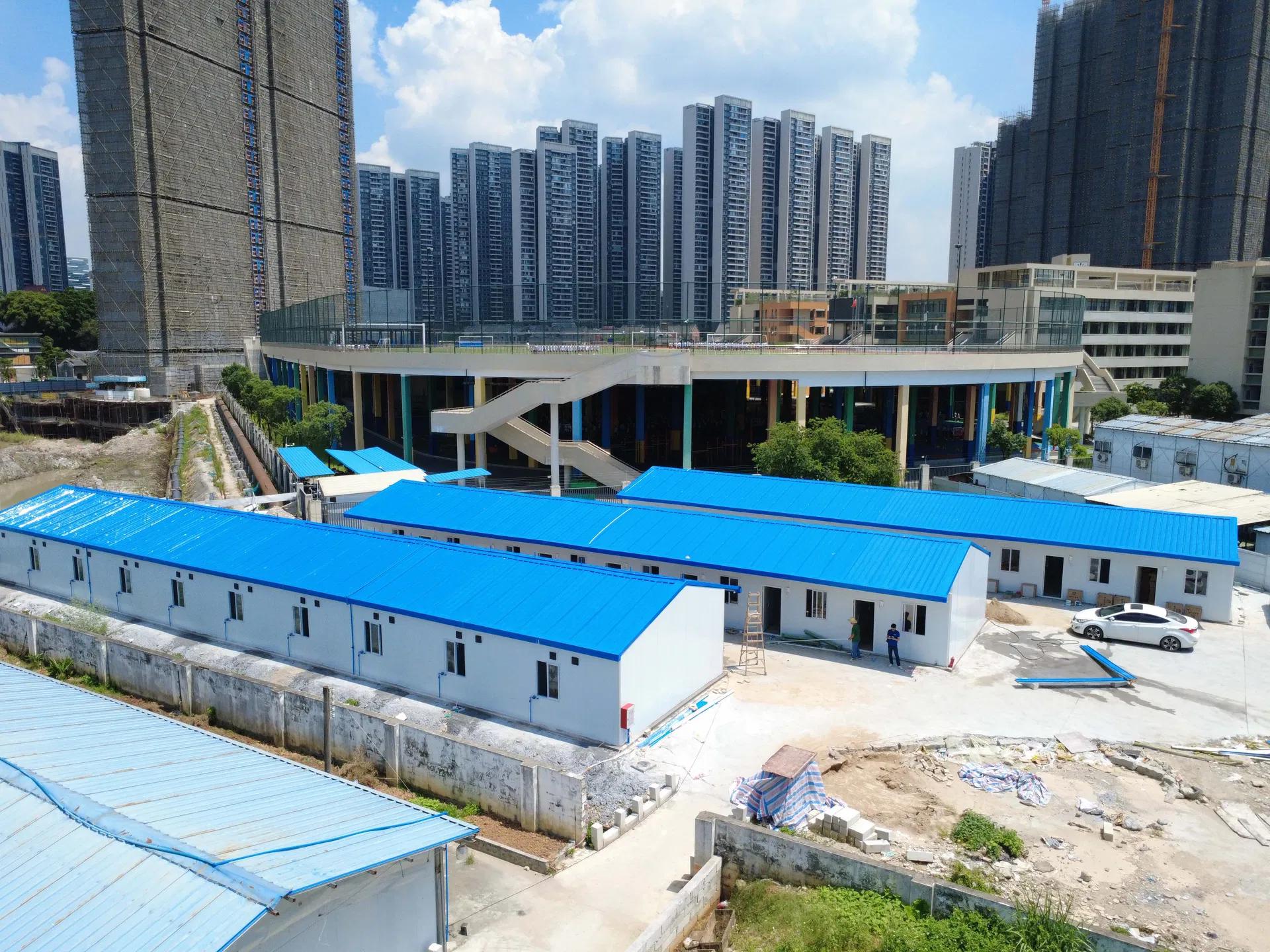 T Type Prefabricated Modular House with Quick Assembly Design for Worker Accommodation, Dormitory and Project Support Facilities