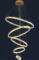 Cinq anneaux suspendus décoration de maison lustre à LED anneau acrylique de luxe plafond anneau lustre