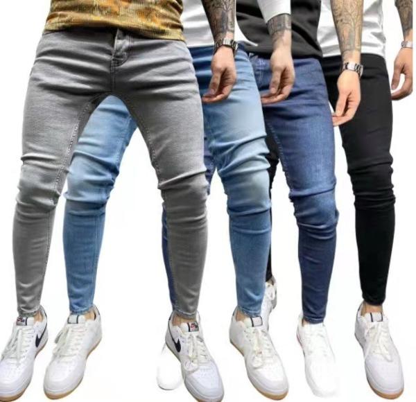                  Fashion Jean Trousers Classica Denim Pants Washed Paint Splash Stretch Jeans Casual Skinnyjeans Work Pants             