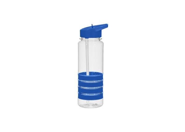 Silicon Band Plastic Straw Sports Water Bottle 750ml Capacity Impact Resistant