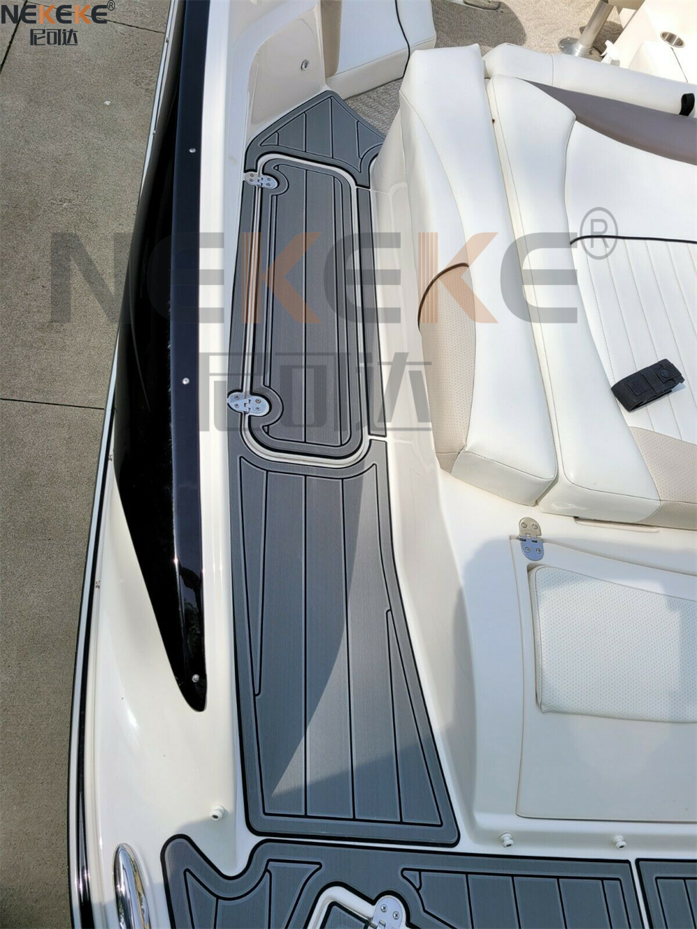 Rinker 246 Captiva BR 2010 Swim Platform EVA Faux Teak Deck Mat Marine Flooring Pad