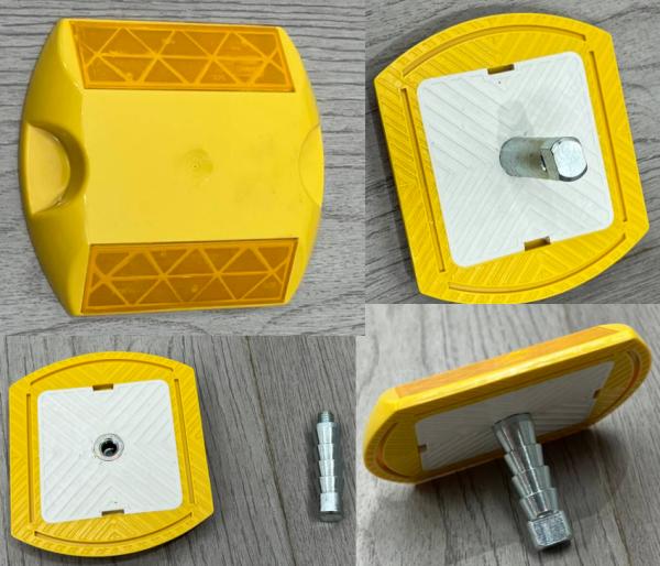 Baliza solar intermitente con plástico reflectante para mejorar la seguridad vial y diseño impermeable